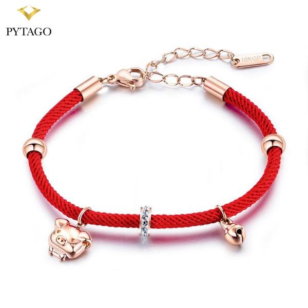  Vòng tay nữ may mắn hình con lợn LTG022 