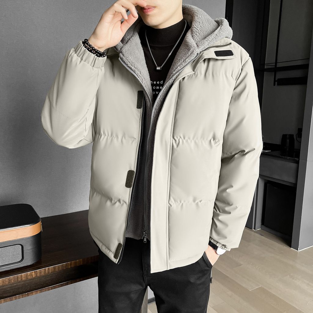 ￼Áo phao nam Hàn Quốc big size lót bông cao cấp KAIMONO Áo khoác nam mùa đông có mũ, áo gió chống nước giữ ấm AKN95