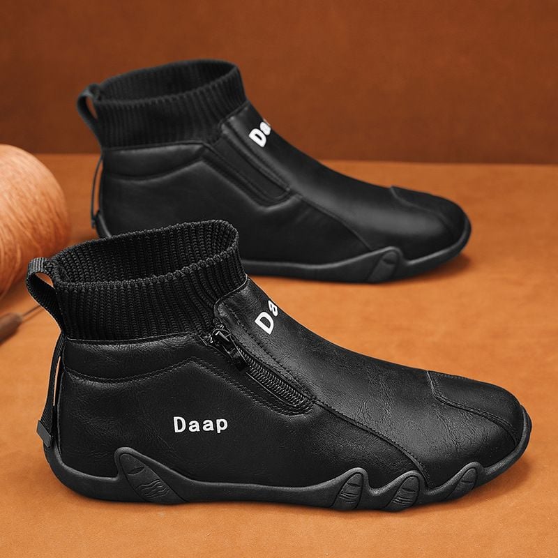 ￼Giày Nam Không Ren Slip-On Nam Da Công Sở Chống Thấm Nước Chống Trơn Trượt Thể Thao Bảo hộ Lao Động Thời Trang GDN251