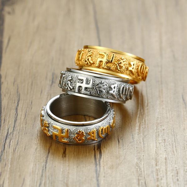  Nhẫn nam thép titan phật giáo NPG001 