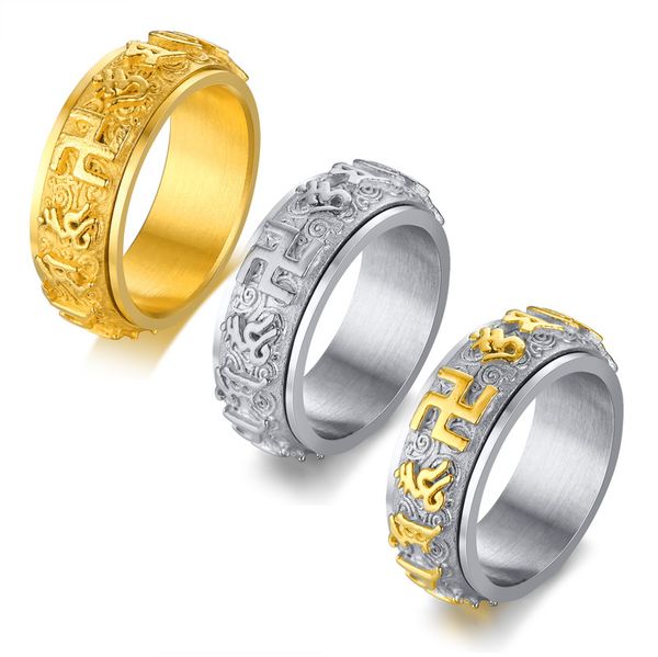  Nhẫn nam thép titan phật giáo NPG001 