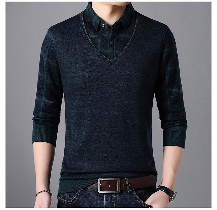 Áo sơ mi nam kèm gi lê 2 trong 1 ASMN07