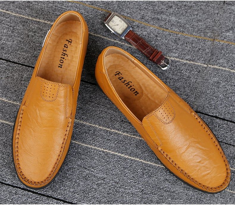 Giày nam da bò kiểu nhăn GDN003