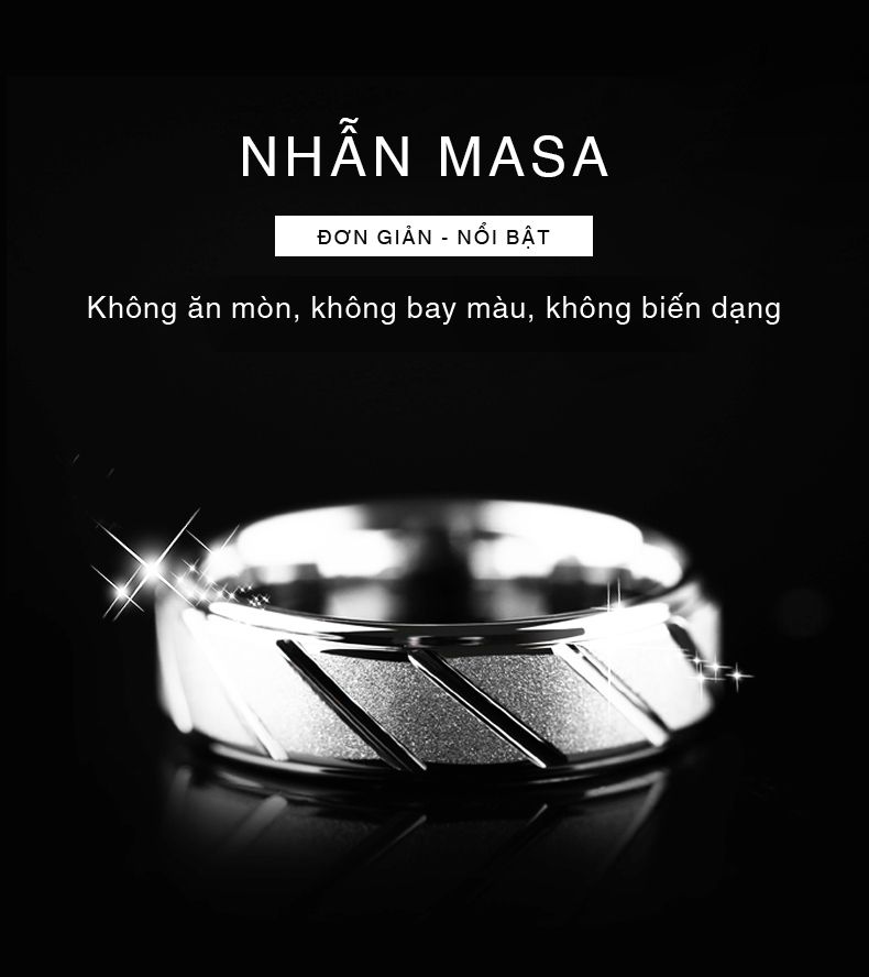 Nhẫn nam vonfram tungsten Masa NV12