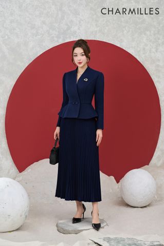 Chân váy midi xếp li