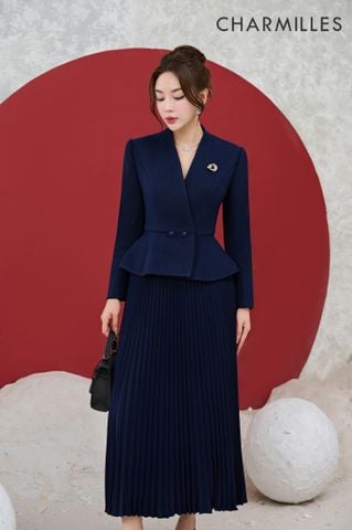 Chân váy midi xếp li