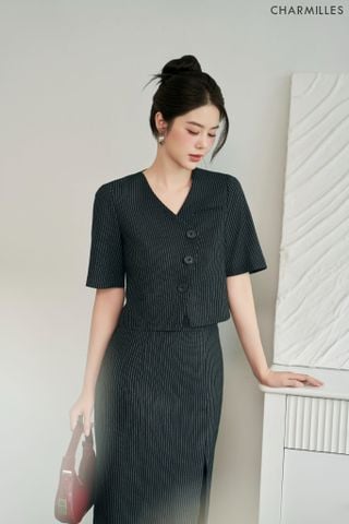 Áo sọc vạt chéo