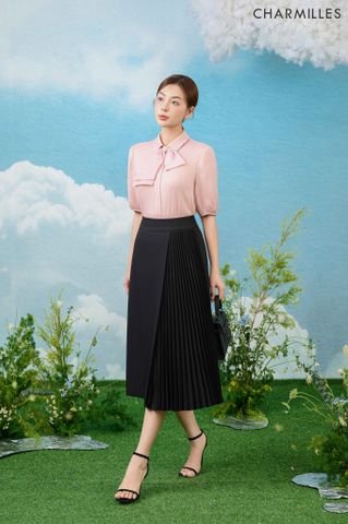 Chân váy zập ly nửa tà