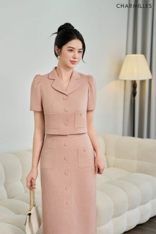 Áo cổ bẻ phối túi