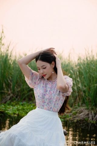 Áo hoa nhí tay bồng
