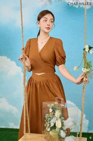 Áo tay bồng cột nơ sau