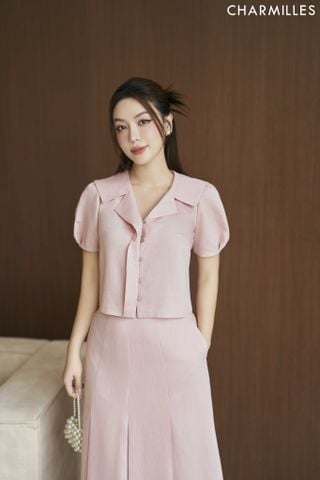 Áo tay bồng cổ bẻ
