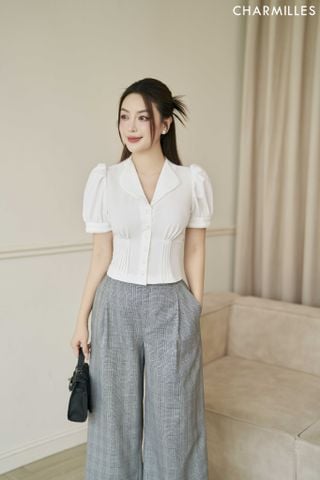 Áo tay bồng chiết ngực