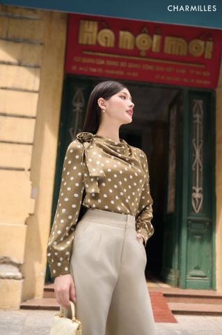 Áo TD hoa cuộn vai