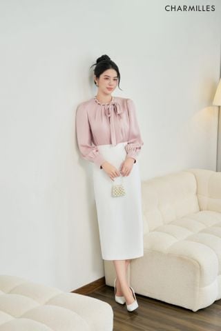 Chân váy phối túi nắp