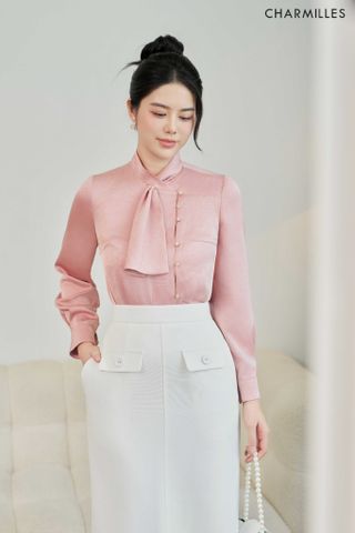 Áo cổ luồn, phối khuy