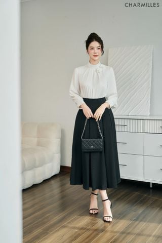 Chân váy vạt xếp ly