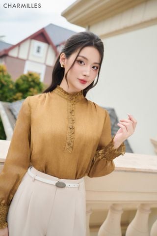 Áo cổ bèo tay chun