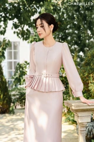 Áo lụa xếp eo