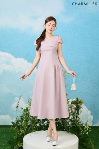 Đầm dáng xoè vạt lệch