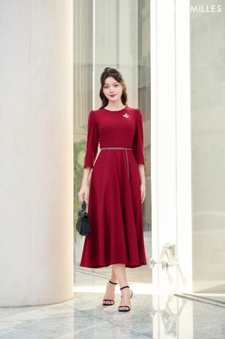 Đầm tiểu thư đai xích