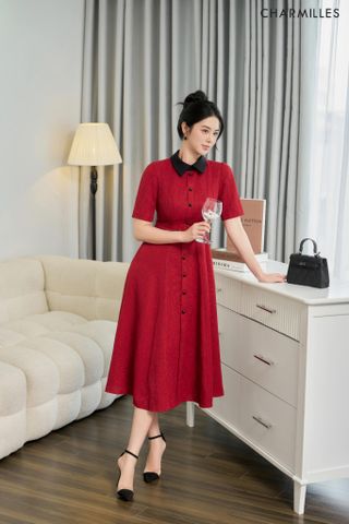 Đầm tiểu thư phối khuy