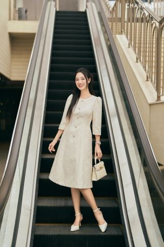 Đầm dạ đan kim tuyến