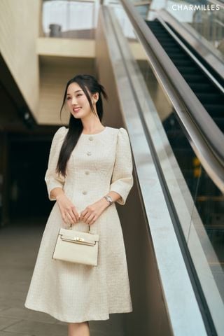 Đầm dạ đan kim tuyến