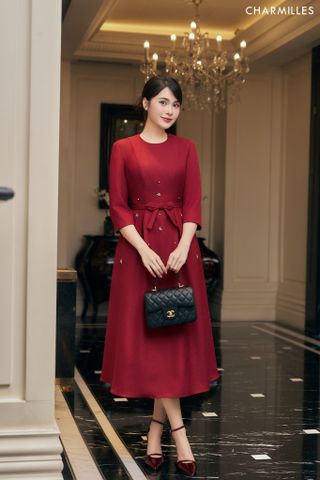 Đầm nơ eo đính đá