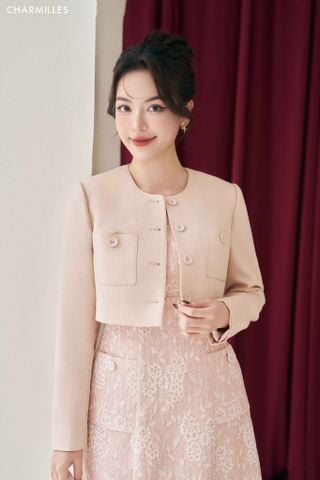 Vest croptop phối khuy bọc