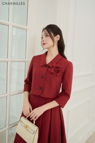 Vest croptop phối hoa ngực
