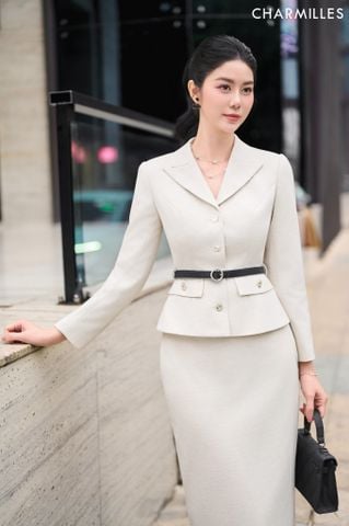 Vest đai eo phối túi nắp