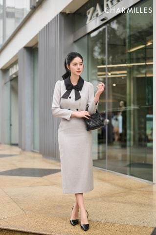 Chân váy xẻ gấu