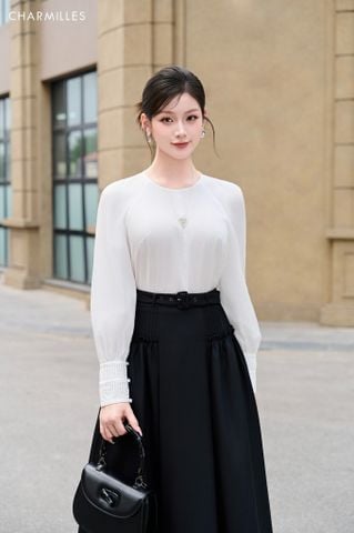 Áo mí xếp tay