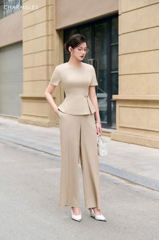 Quần ống sớ phối khuy hông