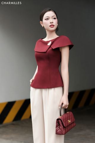 Áo phủ vạt đính hoa