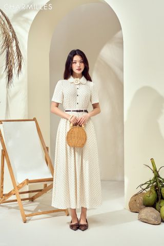 Chân váy xoè chấm bi