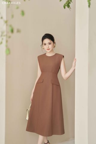 Đầm SN 2 nắp túi eo