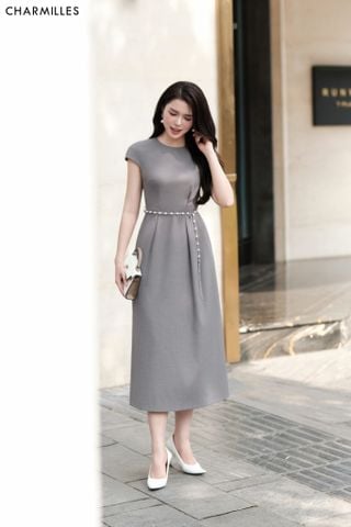 Đầm tay hến phối đai xích