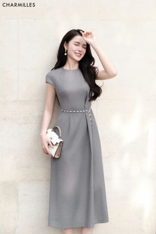 Đầm tay hến phối đai xích