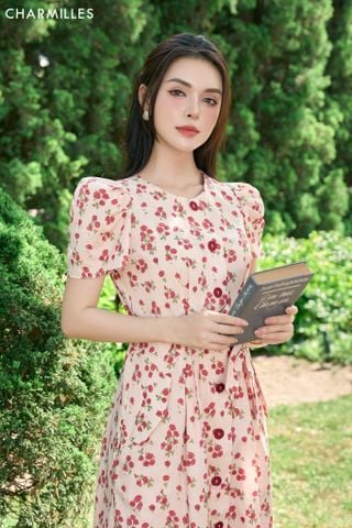 Đầm phối khuy bọc