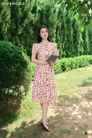 Đầm phối khuy bọc