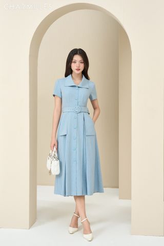 ĐẦM CỔ ĐỨC CÀI KHUY