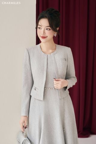 Vest túi đính charm