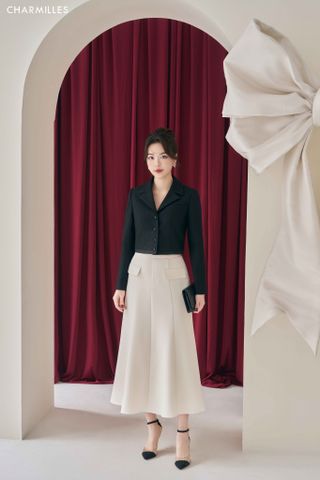 Chân váy phối túi nắp