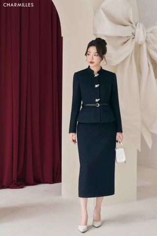 Chân váy dạ cạp cao