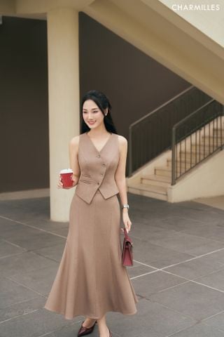 Áo gile vạt chéo
