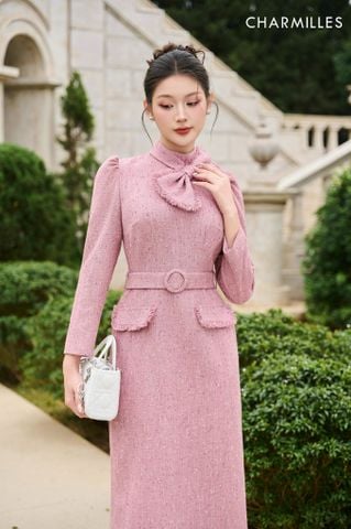 Đầm nơ cổ