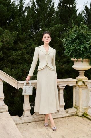 Chân váy đuôi cá đính cúc