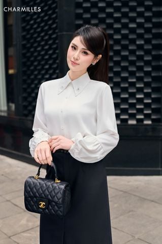 Áo cổ bẻ tay bồng